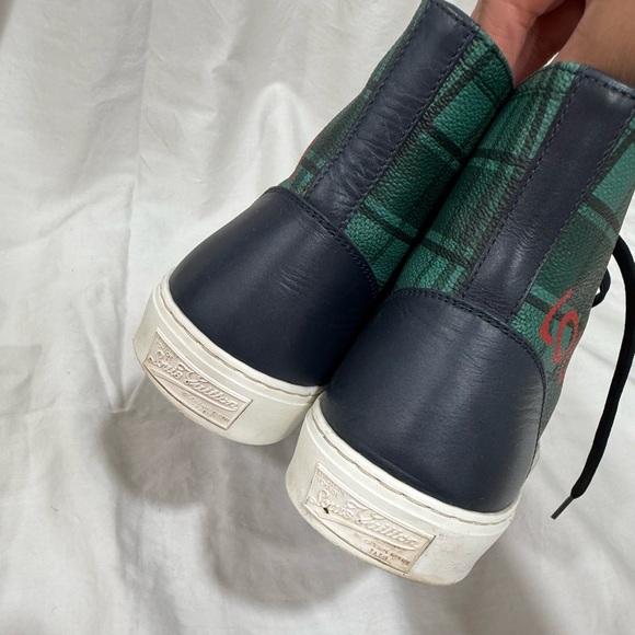Louis Vuitton Green and Black High-Tops with White Soles - Picture 3 of 11